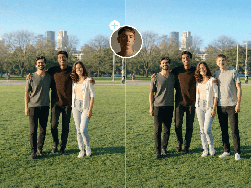 Add person to photo example